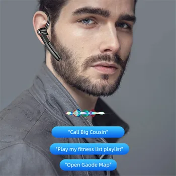 Obchodné Bluetooth 5.0 Slúchadlo Handsfree Slúchadlá Mini Bezdrôtové Slúchadlo Tlačidlo+Dotykové Ovládanie Pre systém IOS/Android Telefónu Headset