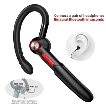 Obchodné Bluetooth 5.0 Slúchadlo Handsfree Slúchadlá Mini Bezdrôtové Slúchadlo Tlačidlo+Dotykové Ovládanie Pre systém IOS/Android Telefónu Headset