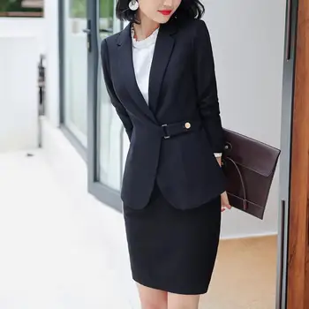 Obleky Dve Dielna Sada Formálne Ženy Pracovného Elegantný Štýl Bunda, Sako Mini Sukne Ženy Office Nosenie Dámy