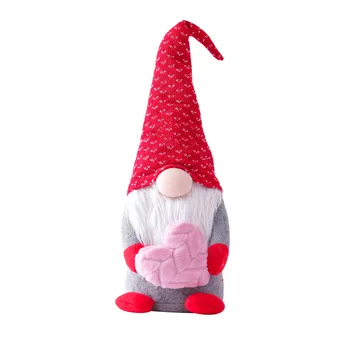 Obálka A Lásku, švédskeho Santa Gnome Tvár Bábika Plyšové Hračky Mäkké Cartoon Bábiky, Ozdoby Dievčatá Ručne Valentína Dary