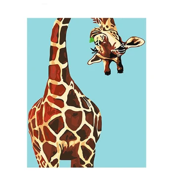 Ocean žirafa Zvierat DIY Digitálne Maľovanie Podľa Čísel Moderné Nástenné Umelecké Plátno na Maľovanie Jedinečný Darček Domova 40x50cm
