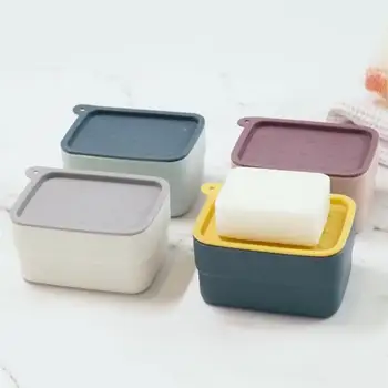 Odolná voči vode a vlhkosti-dôkaz mydlo úložný box s špongia na čistenie kefkou mydlo box Prenosný Domácnosť, kuchyňa mydlo box