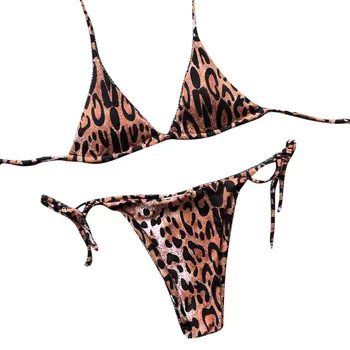 Ohlávka Leopard Dámy Plavky Bikiny Žien Sexy Plavky Ženské Plavky Leto, Pláž Nosiť Micro Bikini Maillot De Bain
