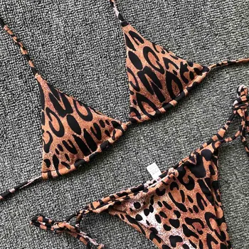 Ohlávka Leopard Dámy Plavky Bikiny Žien Sexy Plavky Ženské Plavky Leto, Pláž Nosiť Micro Bikini Maillot De Bain