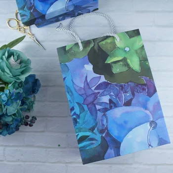 Olejomaľba kvet v noci box dizajn 20*14*5.2 cm Papierové Krabice svadobné Party Candy Cookie Macaroon Vianočné DIY darčekové Balenie