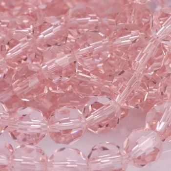OlingArt 3/4/6/8 mm Okrúhle Sklenené Korálky Rondelle Rakúsko 32 tvárou crystal Ružovej farby Voľné perličiek DIY Šperky Robiť