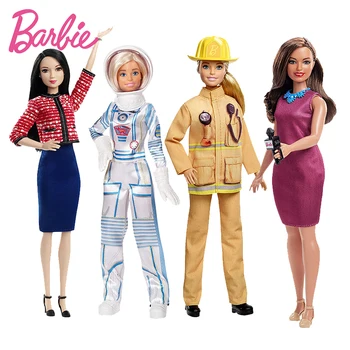 Originálne Bábiky Barbie 60. Výročie Osláv Profesionálne Bábiky Astronaut Firewoman Bábika Dievčatá, Hračky Narodeninám GFX23