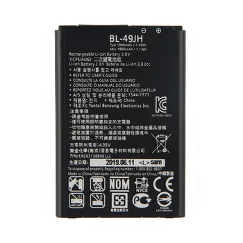 Originálne batérie BL-49JH Batéria pre LG K3 LS450 K4 K120 Spree K130 k120e K130e K121 1940mAh