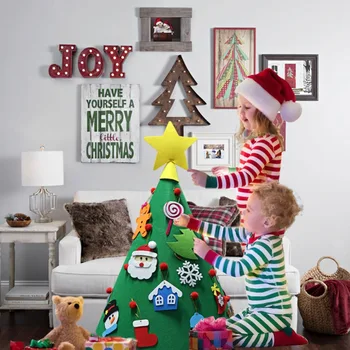 OurWarm Batoľa Vianočný Stromček a Deti urob si sám Cítil, Ozdoby na Vianočné Darčeky Dovolenku Domáce Dekorácie Dverí Stene Visí Remeselné Vianoce 2019
