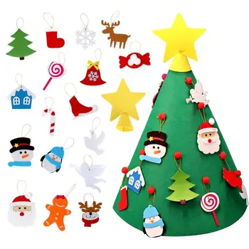 OurWarm DIY Batoľa Cítil Vianočný Stromček s Závesné Ozdoby Deti, Vianoce, Nový Rok Darčeky Merry Christmas Party Dekorácie