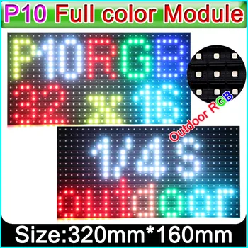 P10 vonkajšie full farebné LED Panel Displeja 320 mm x 160mm, Vonkajší Plné Farby P10 LED Displej Modul