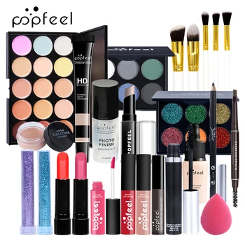 POPFEEL Kozmetické Nastaviť, make-up Set, 25pcs complete Beauty make-up Set s Prenosné Cestovné make-up Organizátor Úložný Box