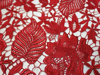 PQYY21 fashion week duté z afriky guipure čipky rozpustné vo vode chemické čipky látky na patchwork patchwork tkanina bavlna