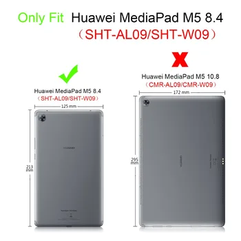 PU Kožené puzdro Pre Huawei Mediapad M5 8.4 SHT-AL09 SHT-W09 Tablet,Stojan Tenké púzdro Pre Huawei Mediapad M5 8.4 PC S 4 Dary