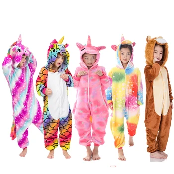 Pajama nastaviť Deti Pyžamá Zvierat Sleepwear Dúha Unicorn Pijamas Baby Chlapci, Dievčatá Pijamas Vyhovovali Deti Pyžamá Sady Jednorožec