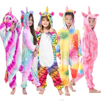 Pajama nastaviť Deti Pyžamá Zvierat Sleepwear Dúha Unicorn Pijamas Baby Chlapci, Dievčatá Pijamas Vyhovovali Deti Pyžamá Sady Jednorožec