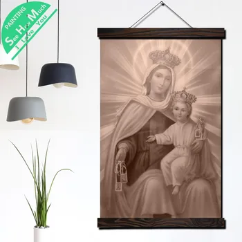 Panna Mária na hore Prejdite Deň, Maliarske Plátna Vintage Poster a Tlač Wall Art Obrázky, Obývacia Izba, Spálňa Dom Dekorácie