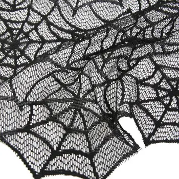 Pavučina Sieť Čierna Halloween Tablecover Čipky Halloween Veľkonočný Festival Obrus Pre Účastníkov Podujatia Decor & Večera L2