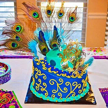 Peacock tému Bachelorette Sliepky Strany Svadobné Sprcha narodeniny, svadobné Kytice DIY plavidlá kostým tabuľka vrchol cake Decoration