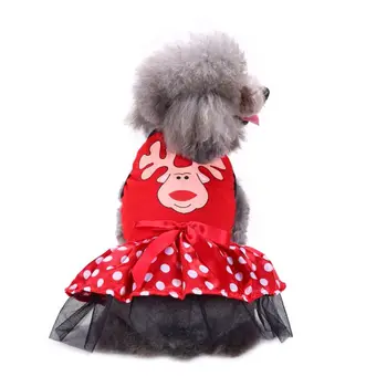 Pes, Mačka Vianočné Šaty Princezná Cartoon Oblečenia Pre Malé Psie Oblečenie bowknot výzdoba pre Malý pes pet Kostým