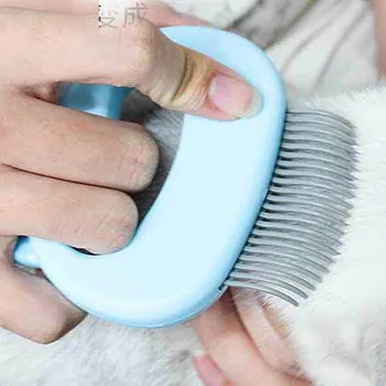 Pet Masáž Kefou Shell Tvarované Držadlo Pet Grooming Masáž Nástroj Na Odstránenie Voľné Chĺpky Iba Pre Mačky