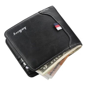 Peňaženka mužov peňaženky Mužov Držiteľa Karty Bifold Prednom Vrecku Peňaženku s box Podnikania držiteľa karty pravej kože muž spojka kabelku