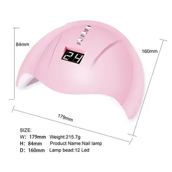 Pink/White UV LED Lampa Na Nechty, Vlasy 6W/54W/36W Ľad Svietidlo Pre Manikúru, Gélové Nechty na Čítanie Sušenie Lampa Pre Gél Laku