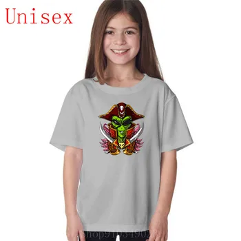 Pirát Alien boy šaty t shirt chlapcov dospievajúce dievčatá oblečenie deti oblečenie dievčatá od 8 do 12 pekné pohode populárne