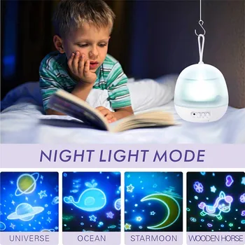 Planetárium Nočné svetlo domov projektor rotujúce hviezdy projektor lampa dieťa, dieťa spí romantický farebné LED USB prenosné svetlo