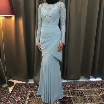 Ples Moslimských Večer Morská Víla Šaty 2020 Dlho Žena Strany Noc Elegantné Plus Veľkosť Arabčina Formálne Šaty Šaty