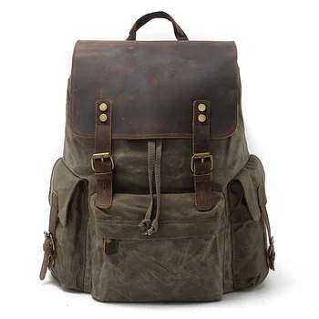 Plátno batoh taška študent školský batoh mužov veľkú kapacitu retro cestovný batoh