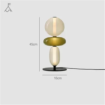 Postmoderných Farba Skla Poschodí Lampa Spálňa Hotel Model Izba Jednoduchý Návrhár Tvorivé Osobnosti Stolná Lampa Dekorácie Svetlá