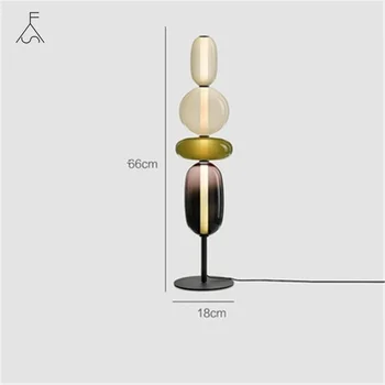 Postmoderných Farba Skla Poschodí Lampa Spálňa Hotel Model Izba Jednoduchý Návrhár Tvorivé Osobnosti Stolná Lampa Dekorácie Svetlá