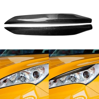 Pre Hyundai Genesis Coupe 2009-2011 Uhlíkových Vlákien Svetlomety Obočie, očné Viečka Kryt Rias Vedúci Svetlo Lampy Nálepky
