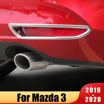 Pre Mazda 3 Axela 2019 2020 Auto Predné /Zadné Hmlové Svetlo Kryt Trim Späť Chvost Nárazníka FogLight Lampa Liatie Obloha