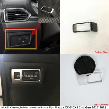 Pre Mazda CX-5 CX5 2nd Gen 2017 2018 2019 2020 Auto Stick ABS Chrome/Carbon Fiber Predné Vedúci Light Switch Výbava Rám Lampa 1pcs
