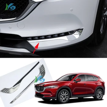 Pre Mazda CX5 CX-5 CX 5 2017 -2019 príslušenstvo Predné, Zadné hmlové svetlá, kryt rámu orezania ABS Chrome Exteriérové dekorácie auta styling