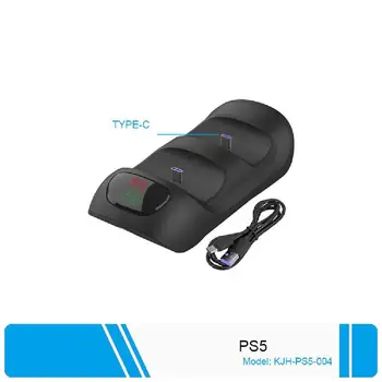 Pre PS5 Radič Hra Príslušenstvo Dual Typ C Nabíjačku s LED Svetlom Rýchle Nabíjanie Dock Stanica Pre Playstation 5 Gamepad