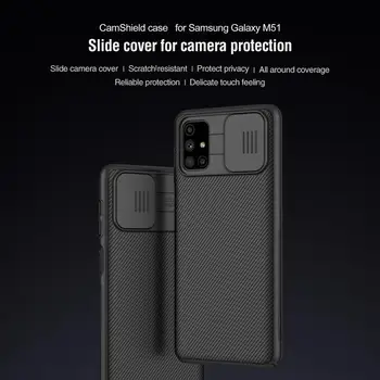 Pre Samsung Galaxy M51 Prípade NILLKIN CamShield Prípad, Posuňte Fotoaparát Pokrytie Ochranu Súkromia Klasický Zadný Kryt Pre Samsung Galaxy m51