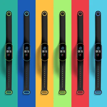 Pre Xiao Mi Band 3 4 5 Šport Zápästie watchband Tri-bod farebné Silikónové TPU Náramok pre Mi Kapela 3/4/5 Inteligentný Náramok