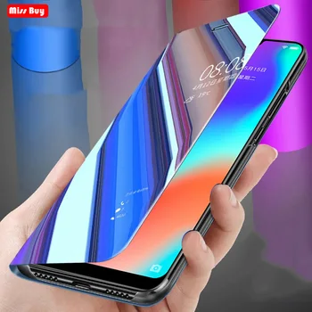 Pre Xiao Redmi Poznámka 8t puzdro Luxusné Zrkadlo Inteligentný Kože Flip Cover Pre Xiao Redmi Poznámka 8 Pro Poznámka 10 Pro cc9 Pro Prípade