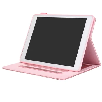 Pre iPad Mini 5 Prípade Lesk Bling Rose Gold PU Kože pre iPad Mini 1 2 3 4 5 Coque Kryt pre iPad Mini Prípade