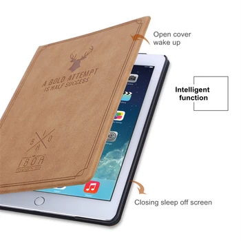 Pre iPad Vzduchu 1 Magnetické PU Kožené puzdro Smart Cover Pre iPad Vzduchu 2 Flip Prípade Auto Wake/Spať, Stojan, Držiak pre iPad 5 / 6 Prípade