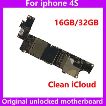 Pre iphone 4S 16GB 32GB pôvodný dosky nainštalovať IOS systém plne funkčnú doske factory unlock telefónne obvody pre apple