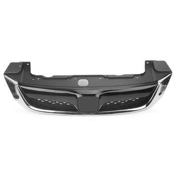 Prednej maske s Kapucňou Gril Na Honda Civic 2012 4 Dvere 4 DR Sedan Black& Silver ABS Plast Auto Auto Príslušenstvo w/ Chrome logo