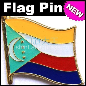 Preklopke Kolíky Komory Vlajka Kolíky Celého Sveta Odznak Znak Krajiny, Štátu, Kolíky