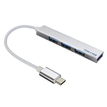 Prenosné 4 Port Splitter Typ-C, USB 2.0 HUB Converter Adaptér Kábel pre PC Prenosný Počítač Dokovacej Stanice