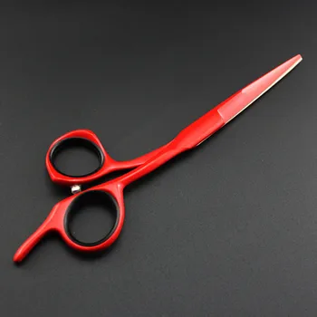 Prispôsobenie odbornej japonsko 440c 5 5.5 6 palcový červené vlasy salon nožnice na rezanie holič makas účes kadernícke nožnice na plech nožnice