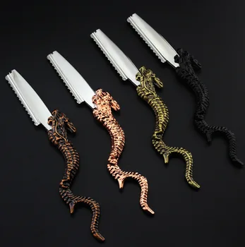 Prispôsobiť Kvalitný profesionálny 2 v 1 Dragon vlasy nožnice holič rezanie nožnicový rednutie kadernícke nožnice na plech nožnice 4 farby