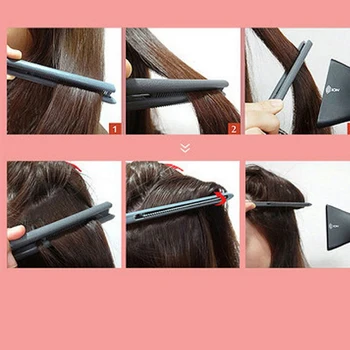 Pro Vlasy, Hrebene V Typ Hair Straightener Špirála DIY Salon Účes Kadernícke Styling Nástroj Užitočné Holič Anti-statické Hrebene Kefa